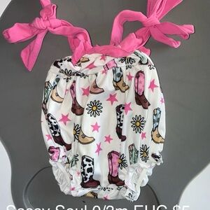 Pink and White Baby Romper